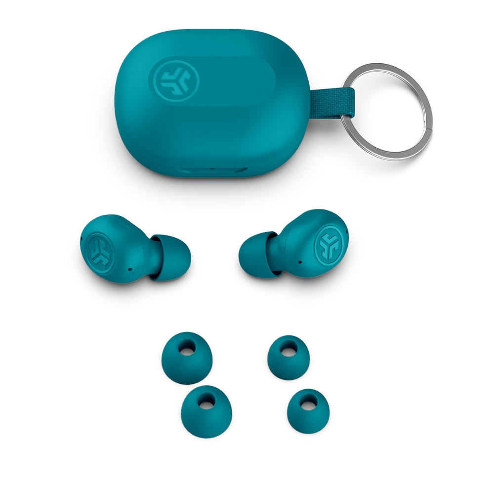 Jlab JBuds Mini True Wireless Multipoint Bluetooth Earbud Headphones Aqua Teal - Picture 2 of 14